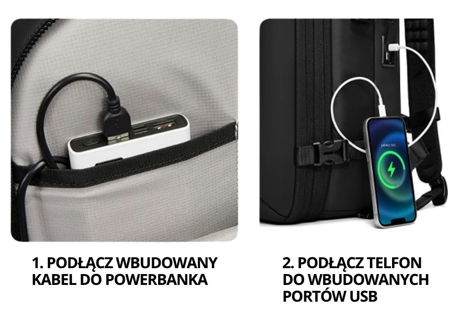 plecak do samolotu próżniowy z usb C