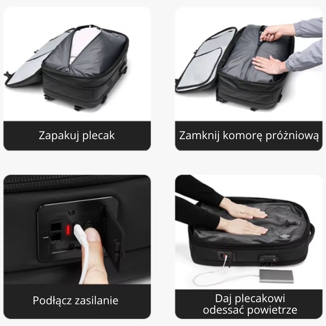 Plecak próżniowy do samolotu